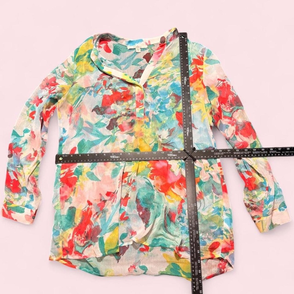 Fever Y2K multicoloured floral sheer type blouse - Picture 4 of 5